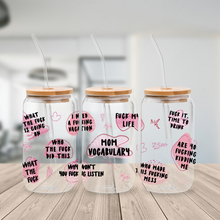 Load image into Gallery viewer, "MOM VOCABULARY" LIBBEY GLASS CAN