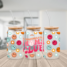 Load image into Gallery viewer, "OVERSTIMULATED MOMS CLUB" LIBBEY GLASS CAN