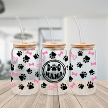 Load image into Gallery viewer, "DOG MAMA" LIBBEY GLASS CAN