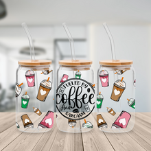 Load image into Gallery viewer, "FUELED BY ICED COFFEE & SARCASM" LIBBEY GLASS CUP