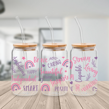 Load image into Gallery viewer, "INSPIRATIONAL SAYINGS" LIBBEY GLASS CAN
