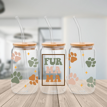 Load image into Gallery viewer, "FUR MAMA" LIBBEY GLASS CAN