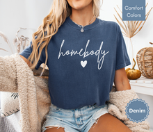 Load image into Gallery viewer, Homebody Shirt for Women Cozy Shirts for Women Trendy Shirts Oversized Shirts for Women Cute Shirts for Women Gifts for Readers Reading Shirts