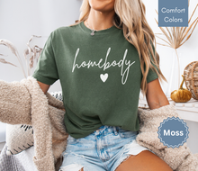 Load image into Gallery viewer, Homebody Shirt for Women Cozy Shirts for Women Trendy Shirts Oversized Shirts for Women Cute Shirts for Women Gifts for Readers Reading Shirts