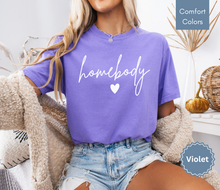 Load image into Gallery viewer, Homebody Shirt for Women Cozy Shirts for Women Trendy Shirts Oversized Shirts for Women Cute Shirts for Women Gifts for Readers Reading Shirts