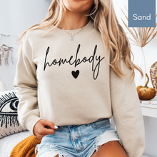 Load image into Gallery viewer, Homebody Sweatshirt Women Homebody Shirt Crewneck Sweatshirt Shirts Women Trendy Shirt Cozy Sweatshirt Oversized Sweatshirt Cute Sweatshirts Gifts for Readers Reading Shirts