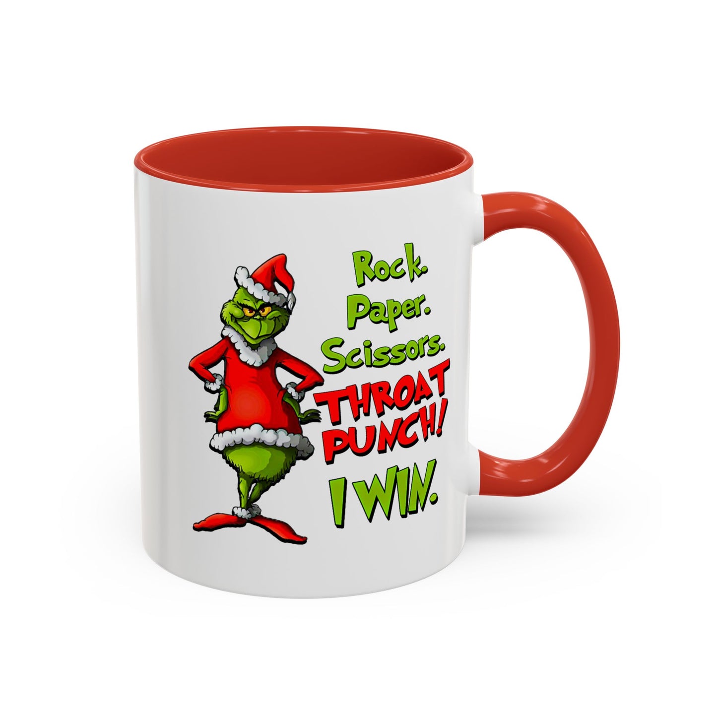 Rock Paper Scissors Throat Punch Funny Christmas Mug Coffee Mug