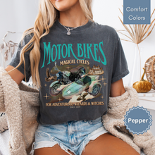 Load image into Gallery viewer, Magical Motor Bikes Shirt Vintage Flying Cars Shirt Magical Shirt Universal Shirts Wizard Shirt Wizard School Shirt Wizard House Potterhead Gift Wizarding World
