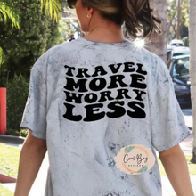 Load image into Gallery viewer, &quot;TRAVEL MORE WORRY LESS&quot; SCREEN PRINT - A21
