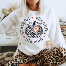 Load image into Gallery viewer, &quot;GRATEFUL THANKFUL BLESSED&quot; CREWNECK SWEATER
