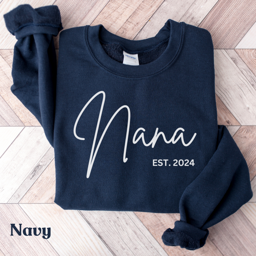 Custom Nana Sweatshirt Personalized Nana Shirt New Nana Gift for Nana Mothers Day Gift for Grandma Nana Birthday Gift Nana to be Gift Nanny