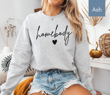 Load image into Gallery viewer, Homebody Sweatshirt Women Homebody Shirt Crewneck Sweatshirt Shirts Women Trendy Shirt Cozy Sweatshirt Oversized Sweatshirt Cute Sweatshirts Gifts for Readers Reading Shirts
