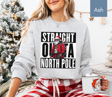 Load image into Gallery viewer, Straight Outta The North Pole Sweatshirt Funny Christmas Family Matching Sweatshirts
