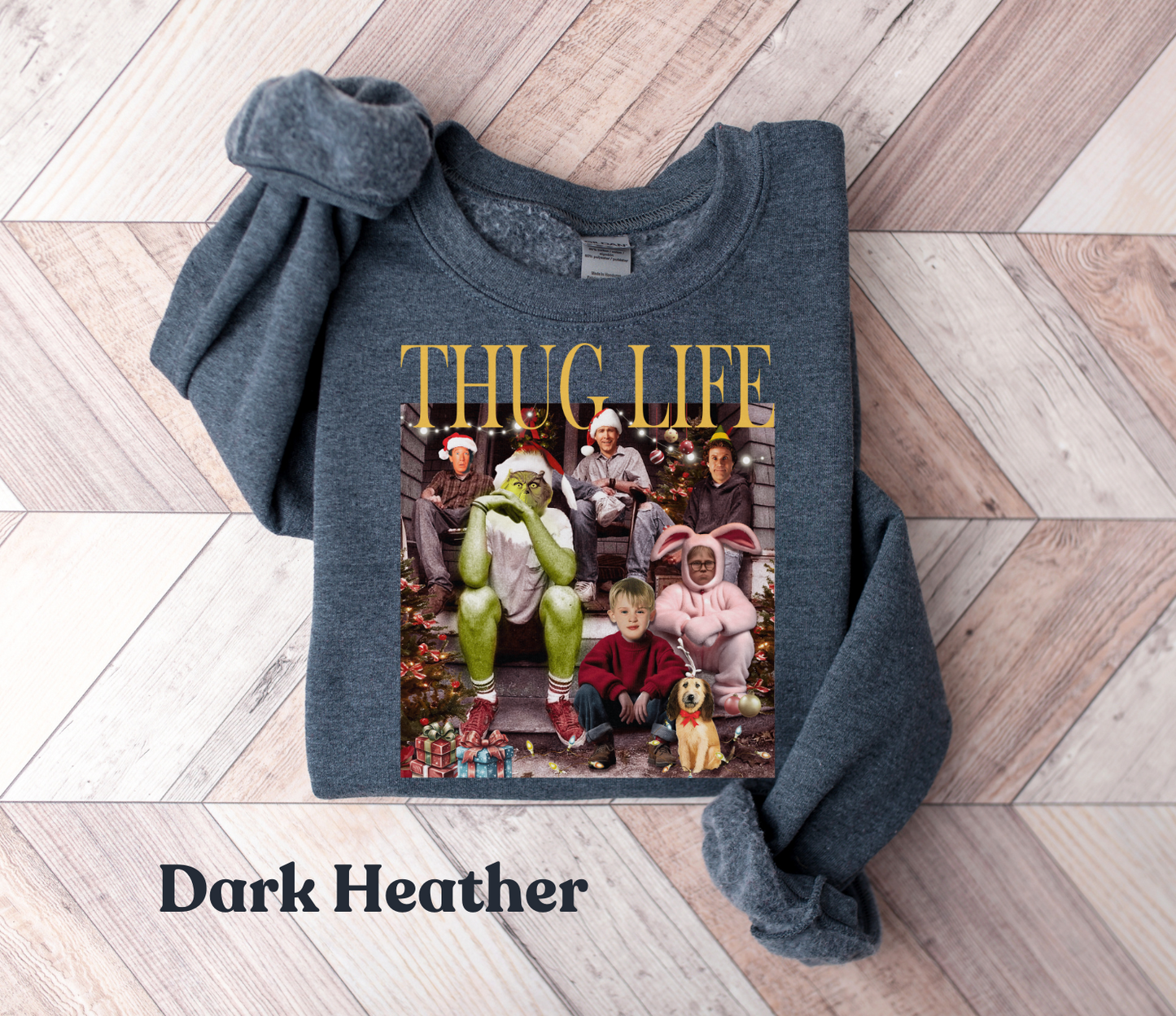 Thug Life Christmas Sweatshirt Funny Christmas Family Matching Sweatshirts