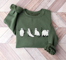 Load image into Gallery viewer, &quot;GHOST CAT&quot; CREWNECK SWEATER
