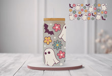 Load and play video in Gallery viewer, &quot;FLORAL GHOST&quot; LIBBEY GLASS CUP
