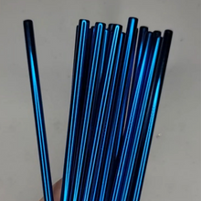 Load image into Gallery viewer, BLUE STAINLESS STEEL STRAW
